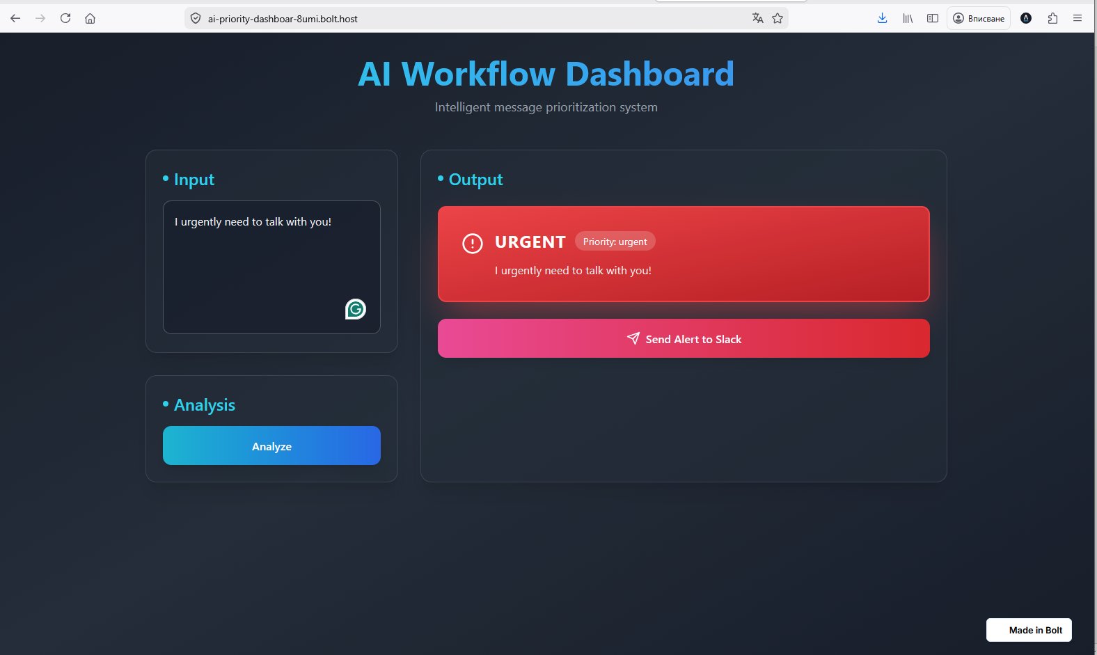 Bolt Dashboard Urgent
